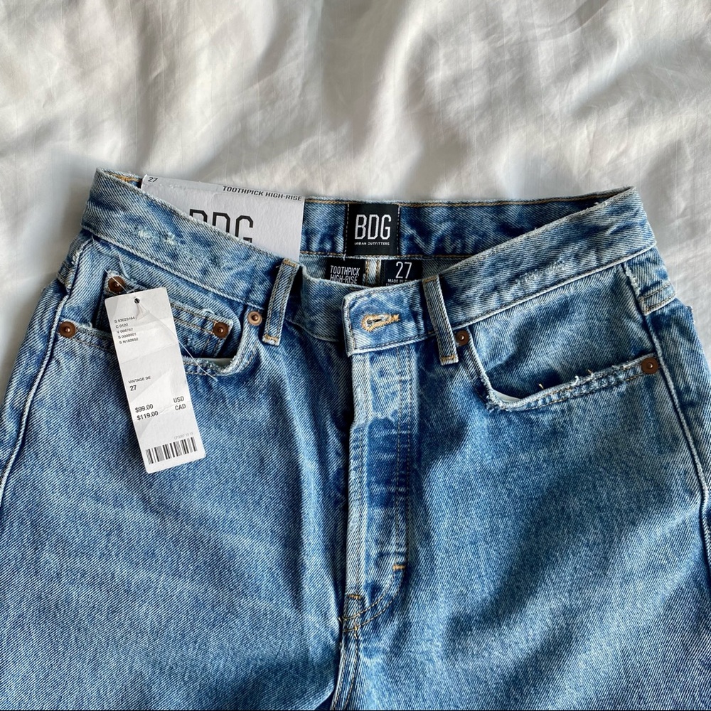 NWT BDG Vintage Denim Toothpick High Rise Jeans - Picture 2 of 6